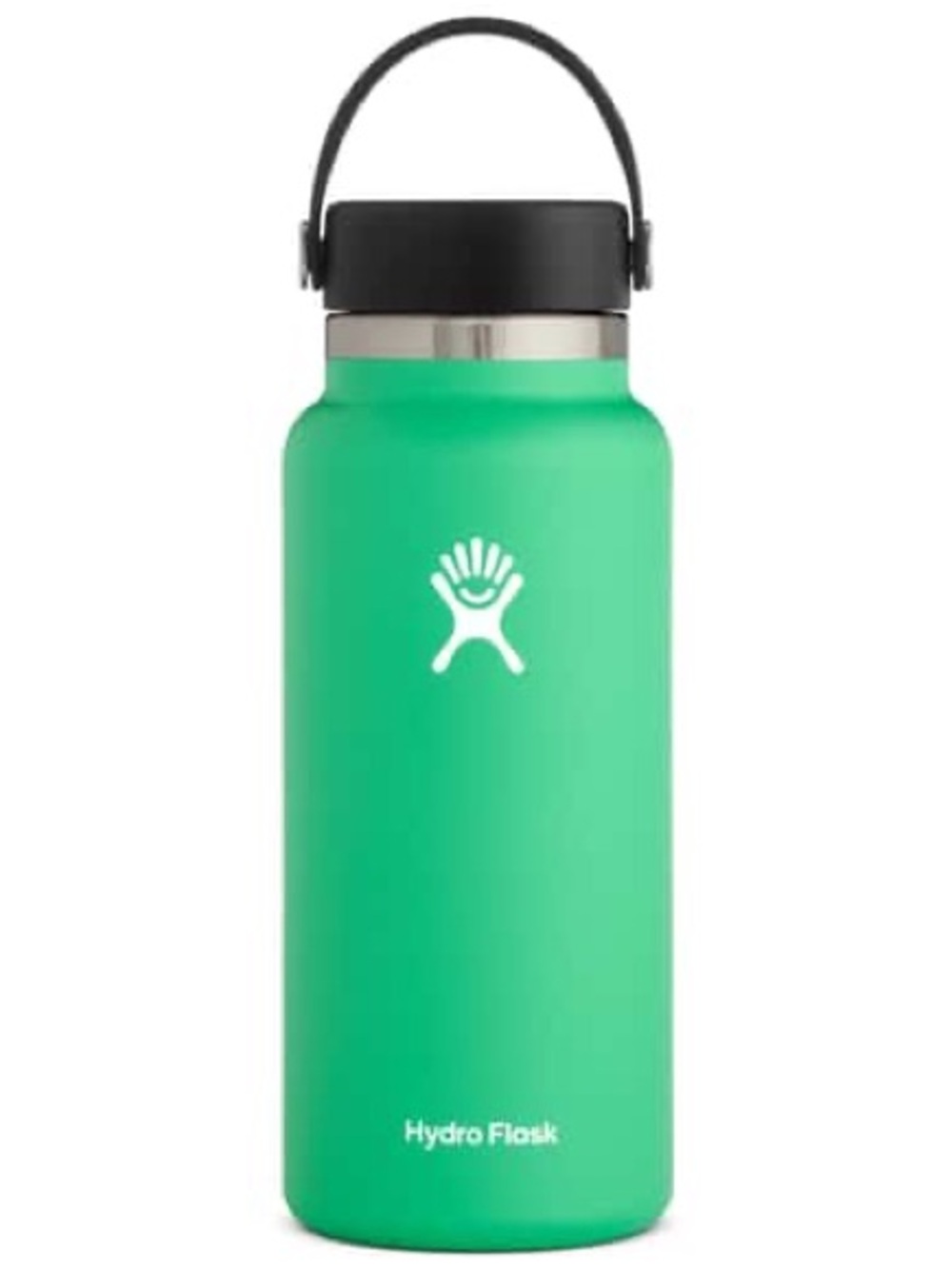 Hydro Flask 32oz Green Wide Mouth Bottle Flex Cap handle cold